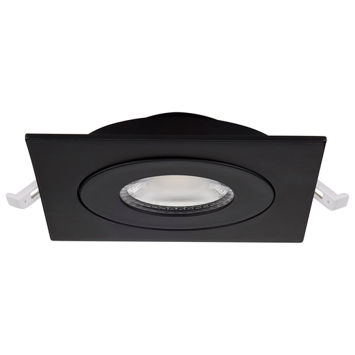 SATCO/NUVO 9W CCT Selectable LED Direct Wire Downlight Gimbaled 4 Inch Square Remote Driver Black (S11843)