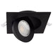 SATCO/NUVO 9W CCT Selectable LED Direct Wire Downlight Gimbaled 4 Inch Square Remote Driver Black (S11843)