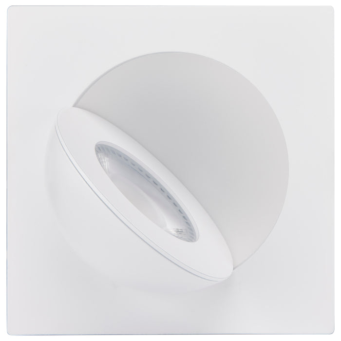 SATCO/NUVO 9W CCT Selectable LED Direct Wire Downlight Gimbaled 4 Inch Square Remote Driver Black (S11843)