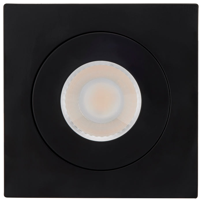 SATCO/NUVO 9W CCT Selectable LED Direct Wire Downlight Gimbaled 4 Inch Square Remote Driver Black (S11843)