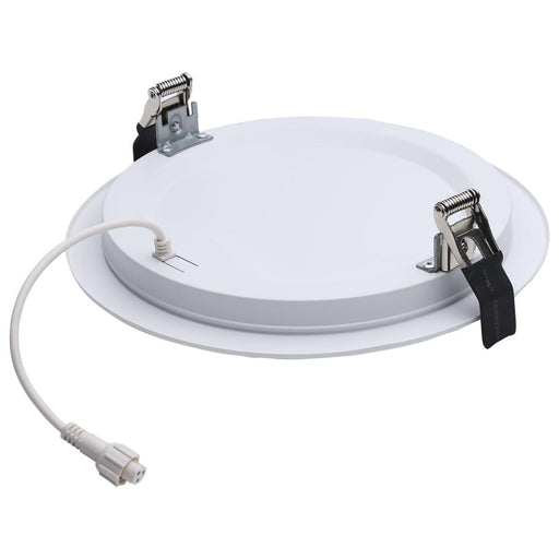 SATCO/NUVO 20W 8 Inch LED Direct Wire Downlight Remote Driver CCT Selectable 2700K/3000K/3500K/4000K/5000K Dual Dimming Flat Face Round 120-277V White (S11847)