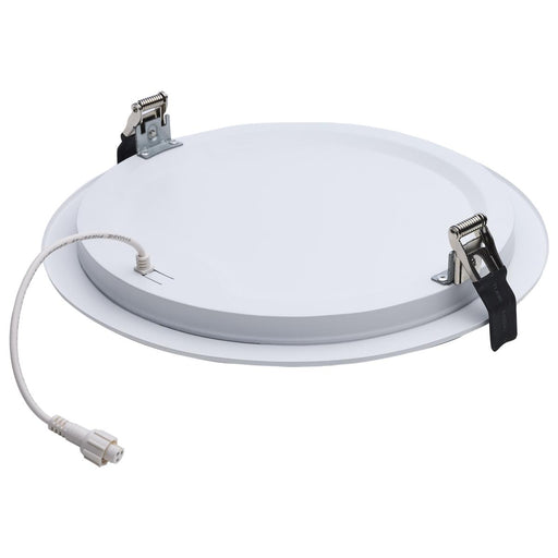 SATCO/NUVO 30W 10 Inch LED Direct Wire Downlight Remote Driver CCT Selectable 2700K/3000K/3500K/4000K/5000K Dual Dimming Flat Face Round 120-277V White (S11848)