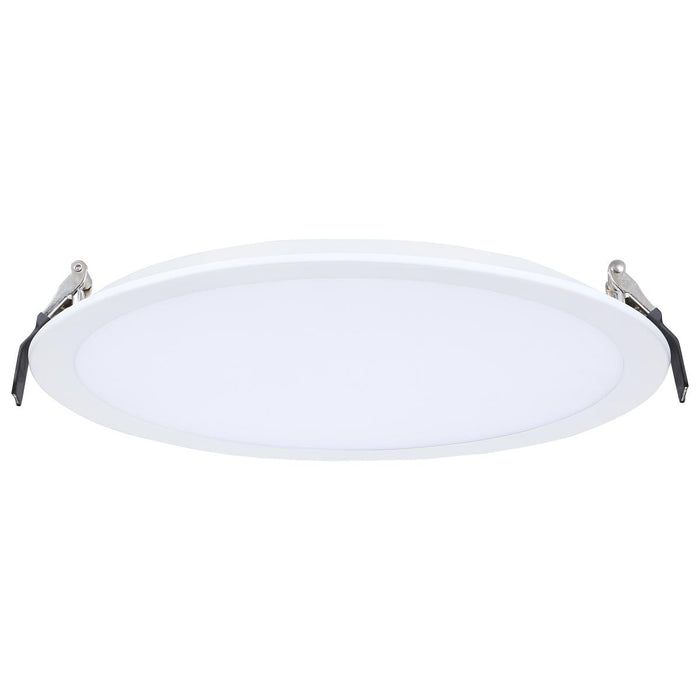 SATCO/NUVO 30W 10 Inch LED Direct Wire Downlight Remote Driver CCT Selectable 2700K/3000K/3500K/4000K/5000K Dual Dimming Flat Face Round 120-277V White (S11848)