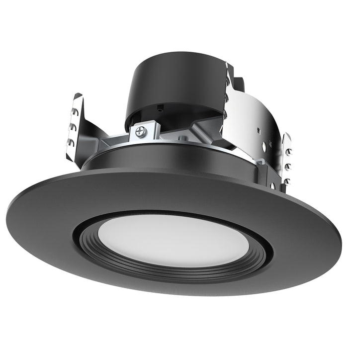 SATCO/NUVO 7.5W LED Direct Wire Downlight Gimbaled 120V CCT Selectable Black Finish (S11854)