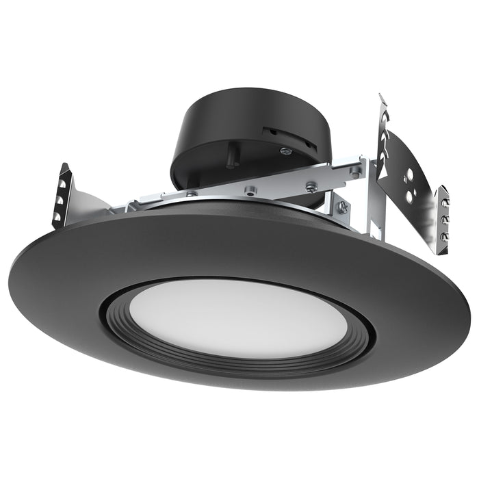 SATCO/NUVO 10.5W LED Direct Wire Downlight Gimbaled 120V CCT Selectable Black Finish (S11857)