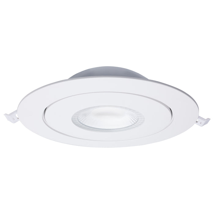 SATCO/NUVO 15W CCT Selectable LED Direct Wire Downlight Gimbaled 6 Inch Round Remote Driver White (S11860)