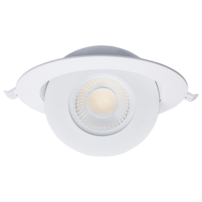 SATCO/NUVO 15W CCT Selectable LED Direct Wire Downlight Gimbaled 6 Inch Round Remote Driver White (S11860)