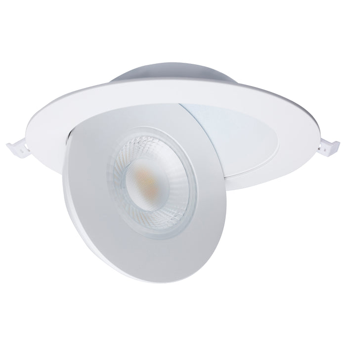SATCO/NUVO 15W CCT Selectable LED Direct Wire Downlight Gimbaled 6 Inch Round Remote Driver White (S11860)