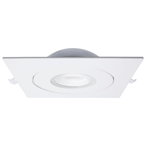 SATCO/NUVO 15W CCT Selectable LED Direct Wire Downlight Gimbaled 6 Inch Square Remote Driver White (S11861)