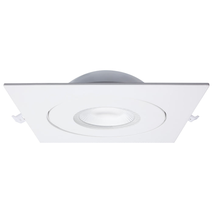 SATCO/NUVO 15W CCT Selectable LED Direct Wire Downlight Gimbaled 6 Inch Square Remote Driver White (S11861)