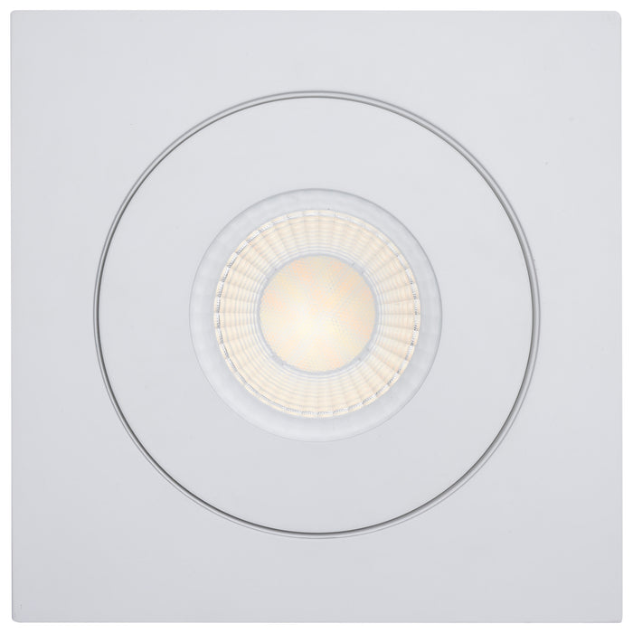 SATCO/NUVO 15W CCT Selectable LED Direct Wire Downlight Gimbaled 6 Inch Square Remote Driver White (S11861)