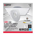 SATCO/NUVO 15W CCT Selectable LED Direct Wire Downlight Gimbaled 6 Inch Square Remote Driver White (S11861)