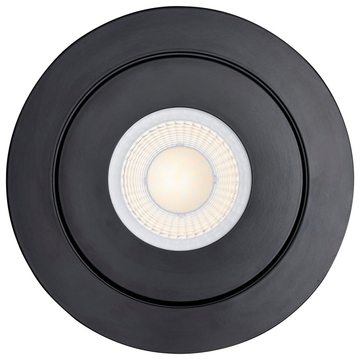 SATCO/NUVO 15W CCT Selectable LED Direct Wire Downlight Gimbaled 6 Inch Round Remote Driver Black (S11862)