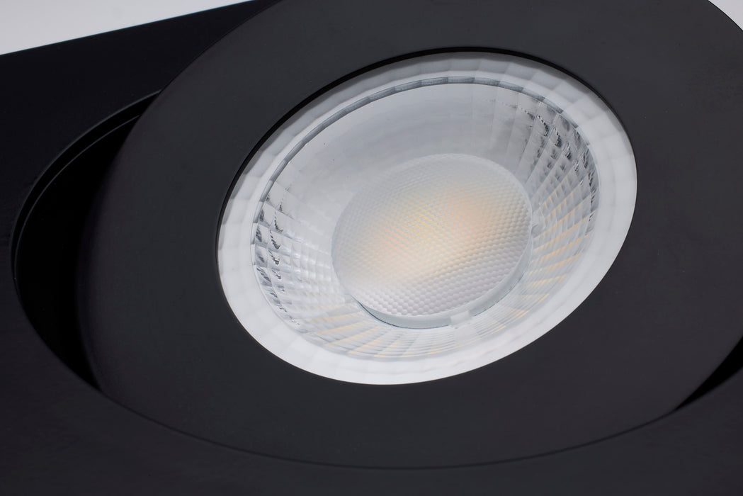 SATCO/NUVO 15W CCT Selectable LED Direct Wire Downlight Gimbaled 6 Inch Square Remote Driver Black (S11863)