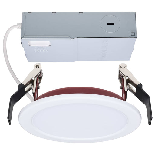 SATCO/NUVO 4 Inch Fire Rated Direct Wire Slim Fit Flat Face Downlight 10W 820Lm CCT Selectable 2700K/3000K/3500K/4000K/5000K 90 CRI Dimmable 120V White (S11864R1)