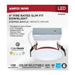 SATCO/NUVO 4 Inch Fire Rated Direct Wire Slim Fit Step Baffle Downlight 10W 820Lm CCT Selectable 2700K/3000K/3500K/4000K/5000K 90 CRI Dimmable 120V White (S11865R1)
