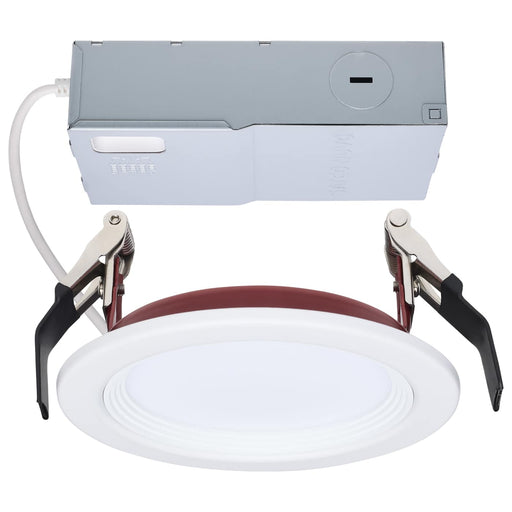 SATCO/NUVO 4 Inch Fire Rated Direct Wire Slim Fit Step Baffle Downlight 10W 820Lm CCT Selectable 2700K/3000K/3500K/4000K/5000K 90 CRI Dimmable 120V White (S11865R1)