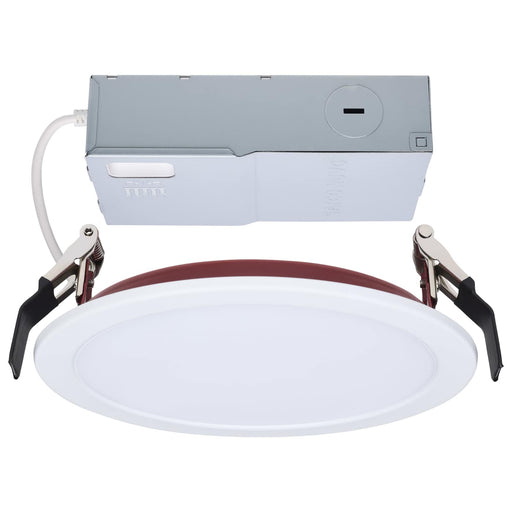 SATCO/NUVO 6 Inch Fire Rated Direct Wire Slim Fit Flat Face Downlight 13W 1100Lm CCT Selectable 2700K/3000K/3500K/4000K/5000K 90 CRI Dimmable 120V White (S11866R1)