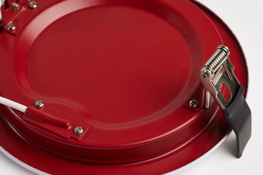 SATCO/NUVO 13W LED Fire Rated 6 Inch Direct Wire Downlight Round Flat Lens CCT Selectable 2700K/3000K/3500K/4000K/5000K 120V Dimmable Remote Driver White (S11866)