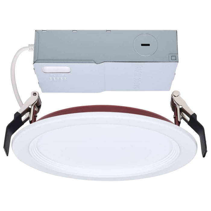 SATCO/NUVO 6 Inch Fire Rated Direct Wire Slim Fit Step Baffle Downlight 13W 1100Lm CCT Selectable 2700K/3000K/3500K/4000K/5000K 90 CRI Dimmable 120V White (S11867R1)