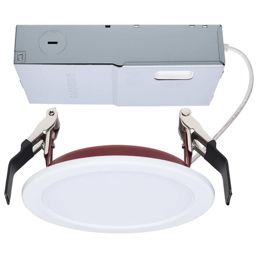 SATCO/NUVO 4 Inch Fire Rated Direct Wire Slim Fit Flat Face Downlight 10W 820Lm CCT Selectable 2700K/3000K/3500K/4000K/5000K 90 CRI Dimmable 120-277V White (S11868R1)