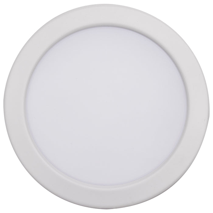 SATCO/NUVO 10W LED Fire Rated 4 Inch Direct Wire Downlight Round Flat Lens CCT Selectable 2700K/3000K/3500K/4000K/5000K 120-277V Dimmable Remote Driver White (S11868)