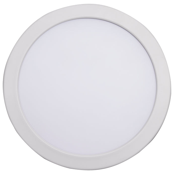 SATCO/NUVO 13W LED Fire Rated 6 Inch Direct Wire Downlight Round Flat Lens CCT Selectable 2700K/3000K/3500K/4000K/5000K 120-277V Dimmable Remote Driver White (S11869)