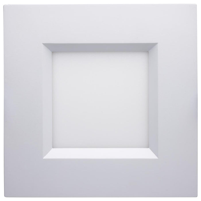 SATCO/NUVO 12W LED Direct Wire Downlight Slimfit Smooth Baffle 6 Inch CCT Selectable Square Remote Driver White Finish (S11873R1)