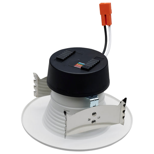 SATCO/NUVO Field Selectable LED Downlight Retrofit Deep Baffle 5.8W/7W/9.5W 2700K/3000K/3500K/4000K/5000K 4 Inch Round White Finish 120V (S11882)