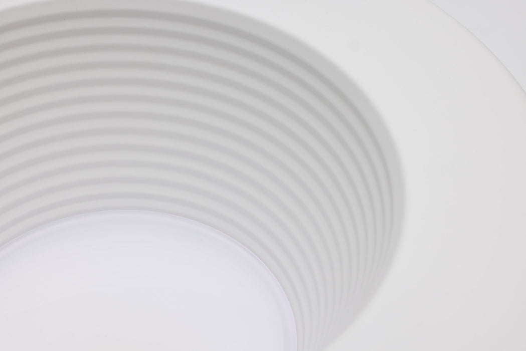 SATCO/NUVO Field Selectable LED Downlight Retrofit Deep Baffle 8W/10.5W/13.5W 2700K/3000K/3500K/4000K/5000K 5-6 Inch Round White Finish 120V (S11883)