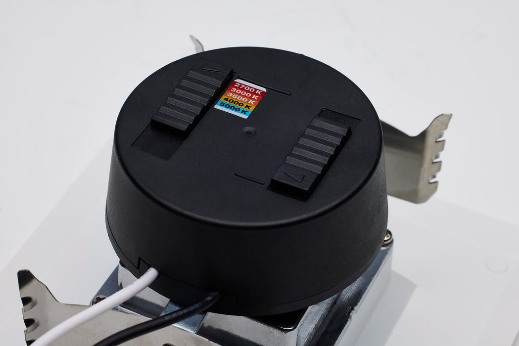 SATCO/NUVO Field Selectable LED Downlight Retrofit Deep Baffle 5.8W/7W/9.5W 2700K/3000K/3500K/4000K/5000K 4 Inch Square White Finish 120V (S11884)