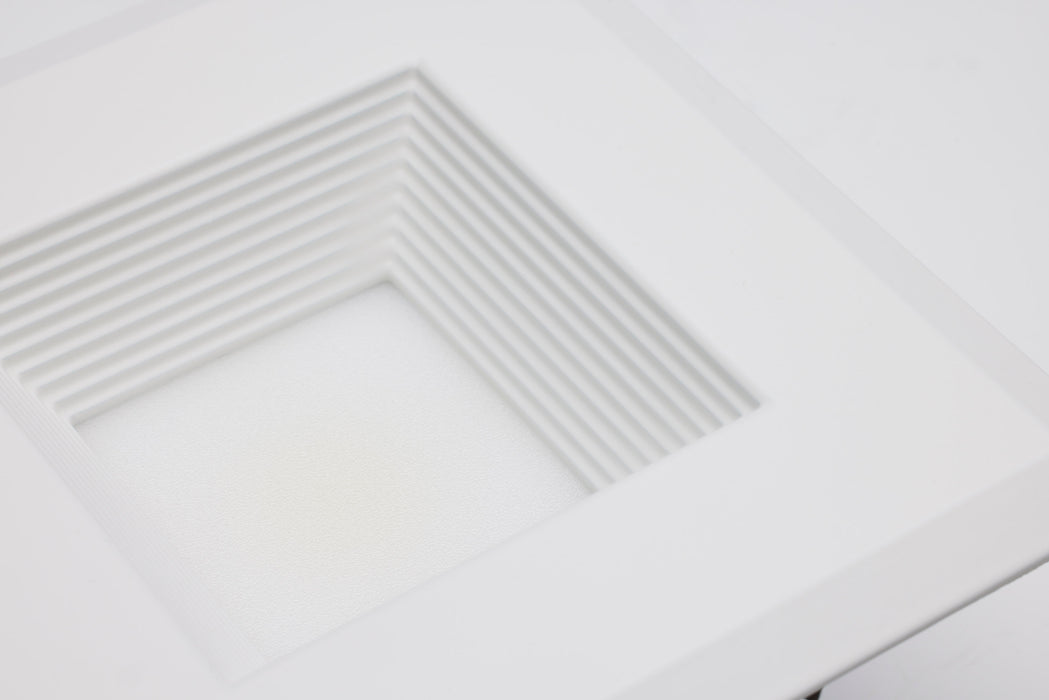 SATCO/NUVO Field Selectable LED Downlight Retrofit Deep Baffle 5.8W/7W/9.5W 2700K/3000K/3500K/4000K/5000K 4 Inch Square White Finish 120V (S11884)