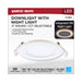 SATCO/NUVO 9W LED Direct Wire Downlight With Night Light 4 Inch Remote Driver CCT Selectable Dimmable Round White Finish (S11886)