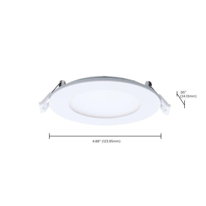 SATCO/NUVO 9W LED Direct Wire Downlight With Night Light 4 Inch Remote Driver CCT Selectable Dimmable Round White Finish (S11886)