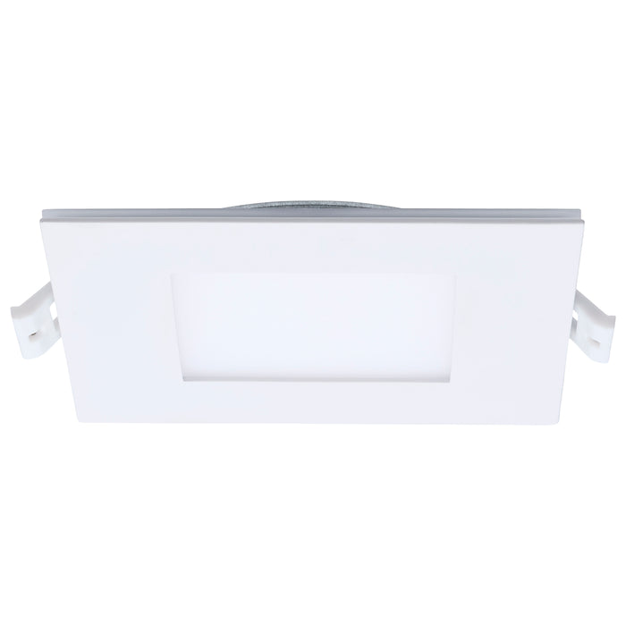 SATCO/NUVO 9W LED Direct Wire Downlight With Night Light 4 Inch Remote Driver CCT Selectable Dimmable Square White Finish (S11888)