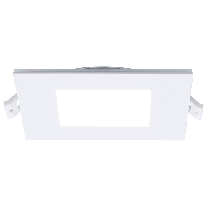 SATCO/NUVO 9W LED Direct Wire Downlight With Night Light 4 Inch Remote Driver CCT Selectable Dimmable Square White Finish (S11888)