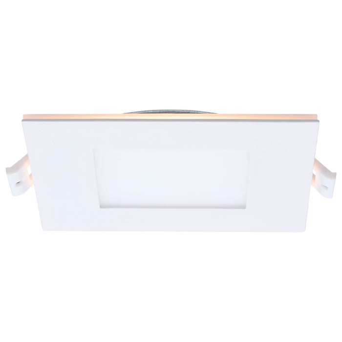 SATCO/NUVO 9W LED Direct Wire Downlight With Night Light 4 Inch Remote Driver CCT Selectable Dimmable Square White Finish (S11888)