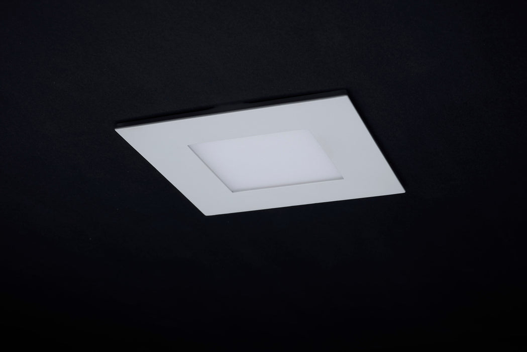 SATCO/NUVO 9W LED Direct Wire Downlight With Night Light 4 Inch Remote Driver CCT Selectable Dimmable Square White Finish (S11888)