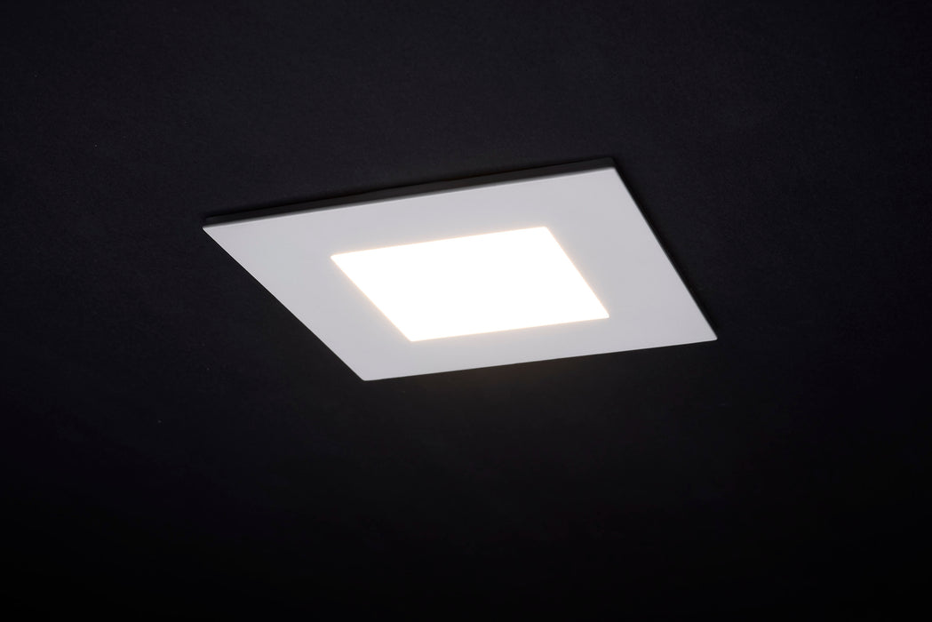 SATCO/NUVO 9W LED Direct Wire Downlight With Night Light 4 Inch Remote Driver CCT Selectable Dimmable Square White Finish (S11888)