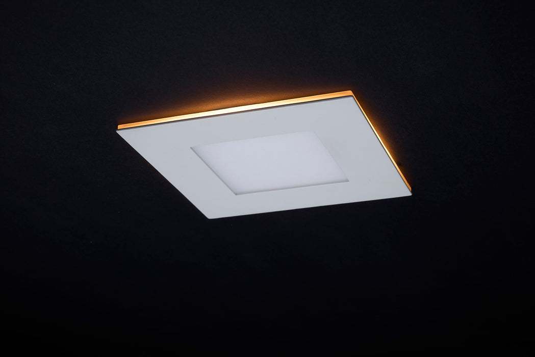 SATCO/NUVO 9W LED Direct Wire Downlight With Night Light 4 Inch Remote Driver CCT Selectable Dimmable Square White Finish (S11888)