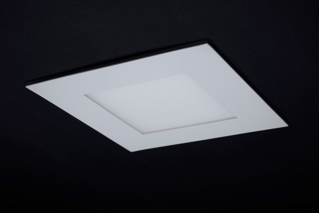 SATCO/NUVO 12W LED Direct Wire Downlight With Night Light 6 Inch Remote Driver CCT Selectable Dimmable Square White Finish (S11889)