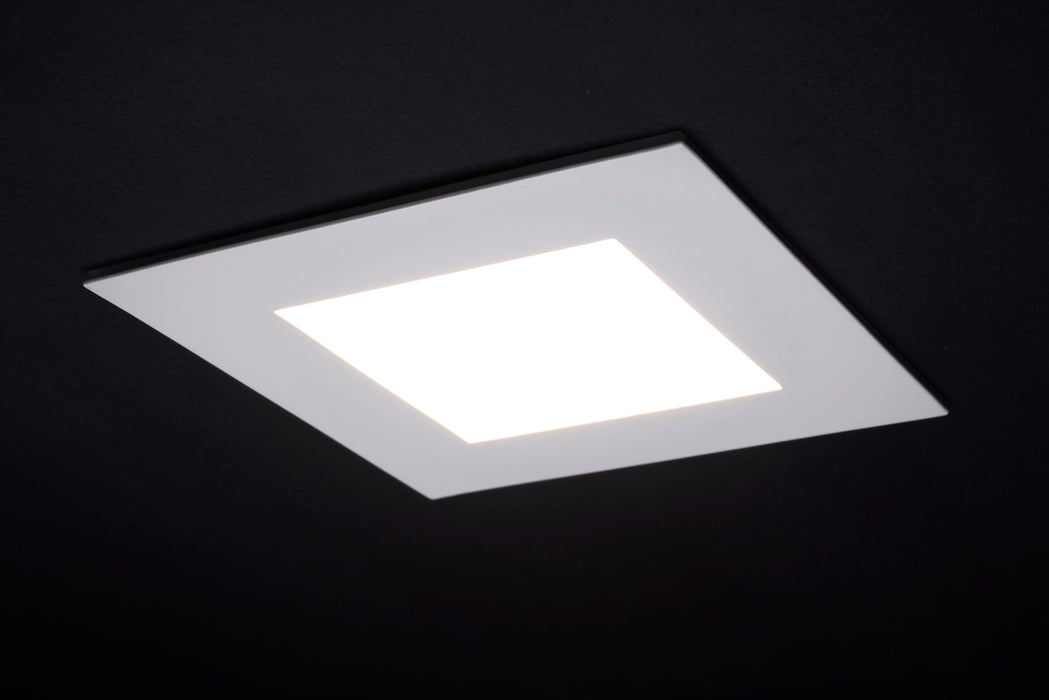 SATCO/NUVO 12W LED Direct Wire Downlight With Night Light 6 Inch Remote Driver CCT Selectable Dimmable Square White Finish (S11889)