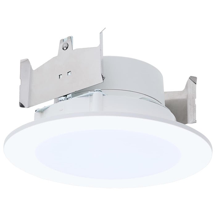 SATCO/NUVO 8W 4 Inch LED Downlight Retrofit CCT Selectable 2700K/3000K/3500K/4000K/5000K Selectable Flat Wafer Round Matte White Finish (S11890)