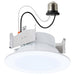 SATCO/NUVO 8W 4 Inch LED Downlight Retrofit CCT Selectable 2700K/3000K/3500K/4000K/5000K Selectable Flat Wafer Round Matte White Finish (S11890)