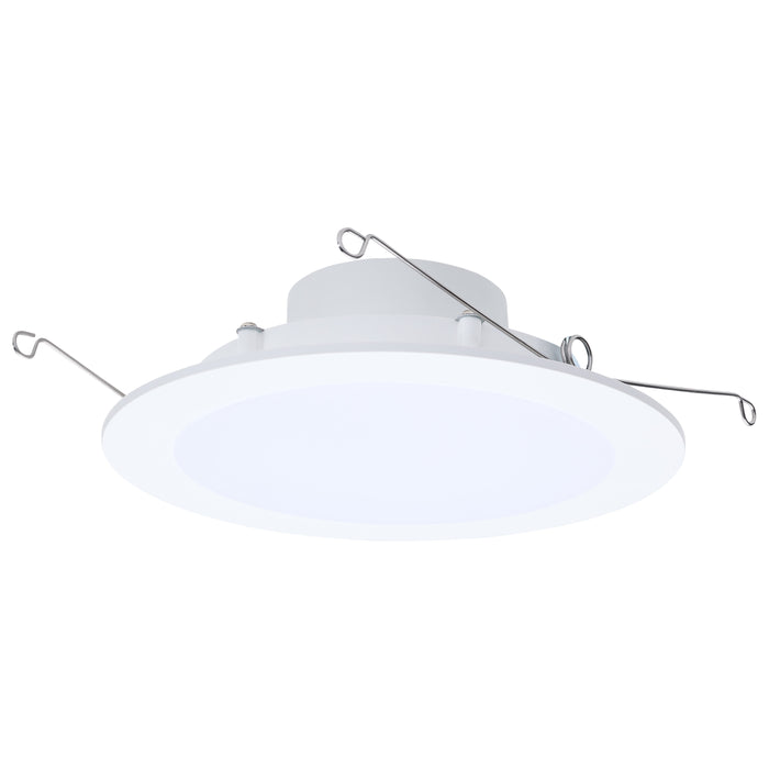 SATCO/NUVO 9.5W 6 Inch LED Downlight Retrofit CCT Selectable 2700K/3000K/3500K/4000K/5000K Selectable Flat Wafer Round Matte White Finish (S11892)