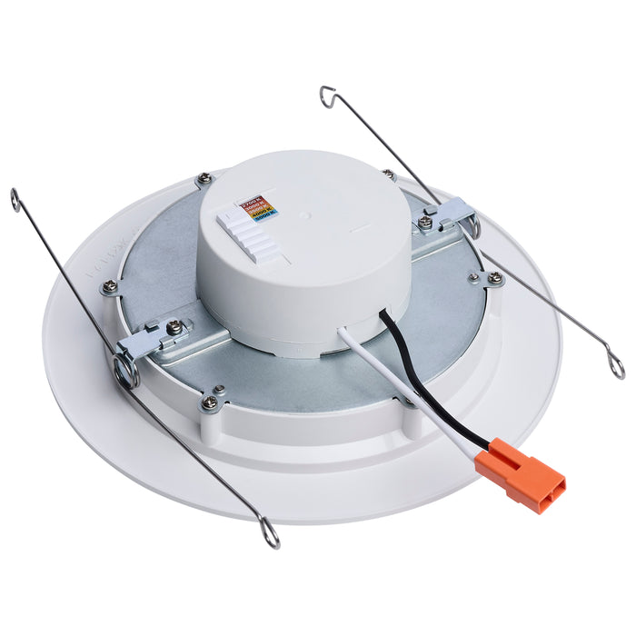 SATCO/NUVO 9.5W 6 Inch LED Downlight Retrofit CCT Selectable 2700K/3000K/3500K/4000K/5000K Selectable Regressed Wafer Round Matte White Finish (S11893)