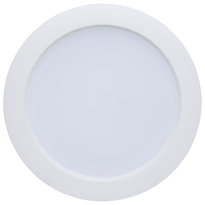 SATCO/NUVO 9.5W 6 Inch LED Downlight Retrofit CCT Selectable 2700K/3000K/3500K/4000K/5000K Selectable Regressed Wafer Round Matte White Finish (S11893)