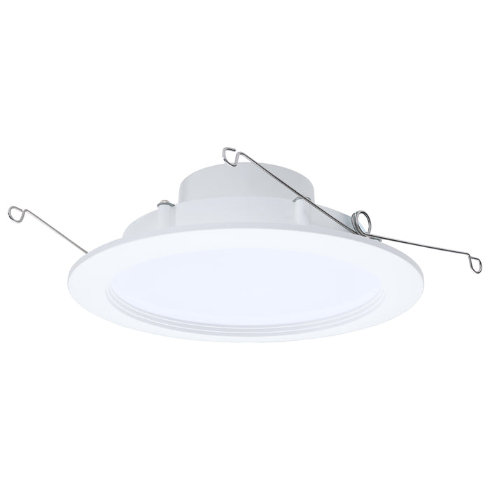 SATCO/NUVO 9.5W 6 Inch LED Downlight Retrofit CCT Selectable 2700K/3000K/3500K/4000K/5000K Selectable Regressed Wafer Round Matte White Finish (S11893)