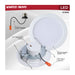 SATCO/NUVO 9.5W 6 Inch LED Downlight Retrofit CCT Selectable 2700K/3000K/3500K/4000K/5000K Selectable Regressed Wafer Round Matte White Finish (S11893)