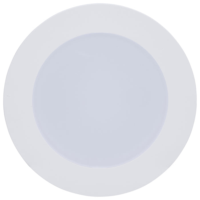 SATCO/NUVO LED Downlight Retrofit Wattage/CCT Selectable 6.5W/8W/9.3W 2700K/3000K/3500K/4000K/5000K 4 Inch Flat Wafer Round Matte White Finish (S11894)